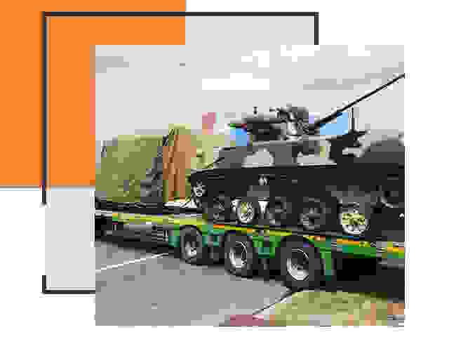 Перевозка военной техники в Рославле
